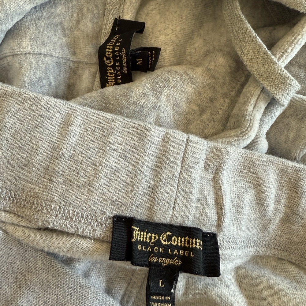 Juicy Couture Velour Tracksuit Set in light Grey - Picture 6 of 11